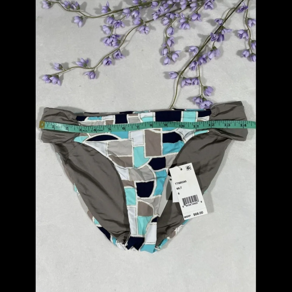 NEW $68 Trina‎ Turk Disco Deco Reversible Bikini Bottoms [SZ 8 ]